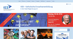 Desktop Screenshot of keb-regensburg-stadt.de